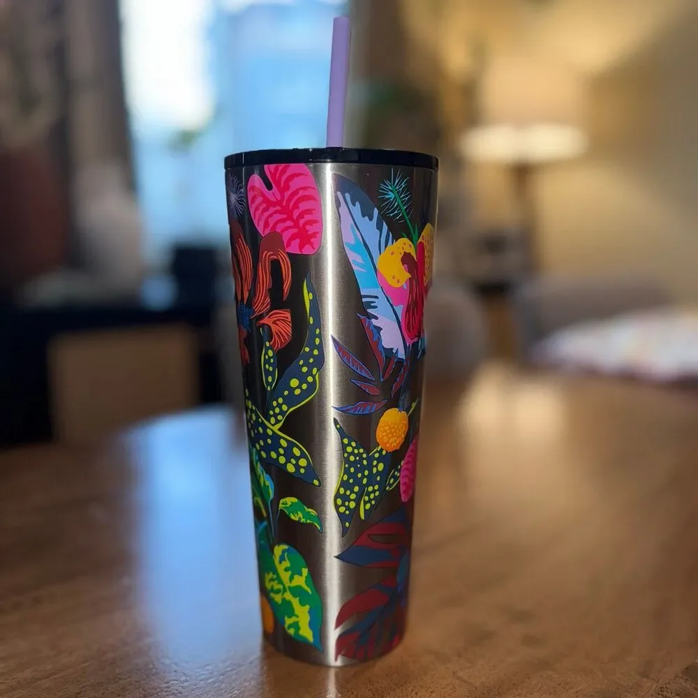 Starbucks Summer 2023 Immersive Florals Stainless Steel 24oz Venti Tumbler